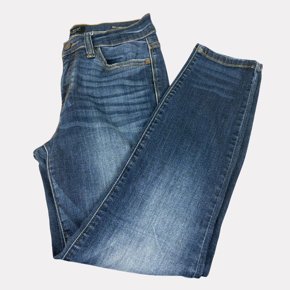 Judy Blue Relaxed Fit Jeans Womens 5/27 Blue Five Pocket Zip Fly Stretch - Picture 9 of 9